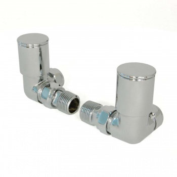 Milan Corner Chrome Radiator Valves (Pair)